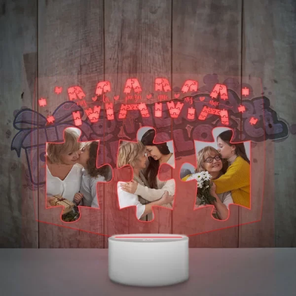 lampara led 3d mama rompecabeza