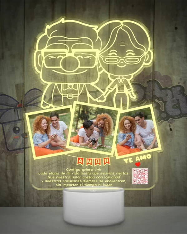 Lampara Led 3d Abuelitos Up