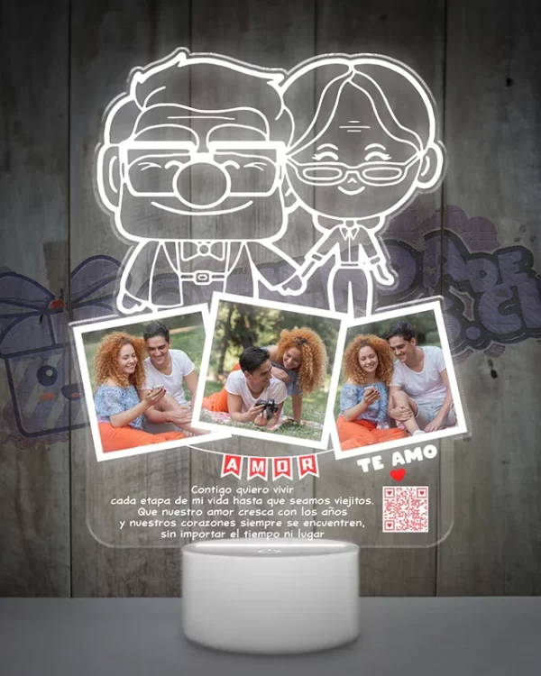 Lampara Led 3d Abuelitos Up