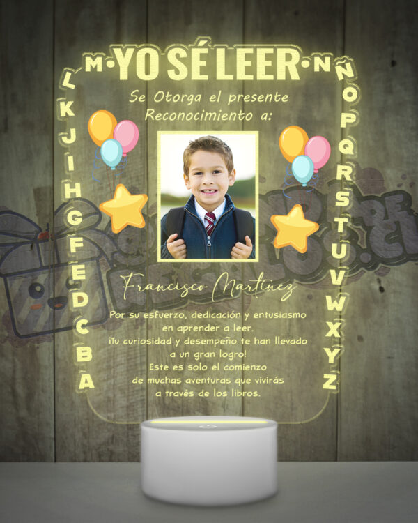 cuadro de graduacion ya se leer de reconocimiento al aprender a leer personalizable