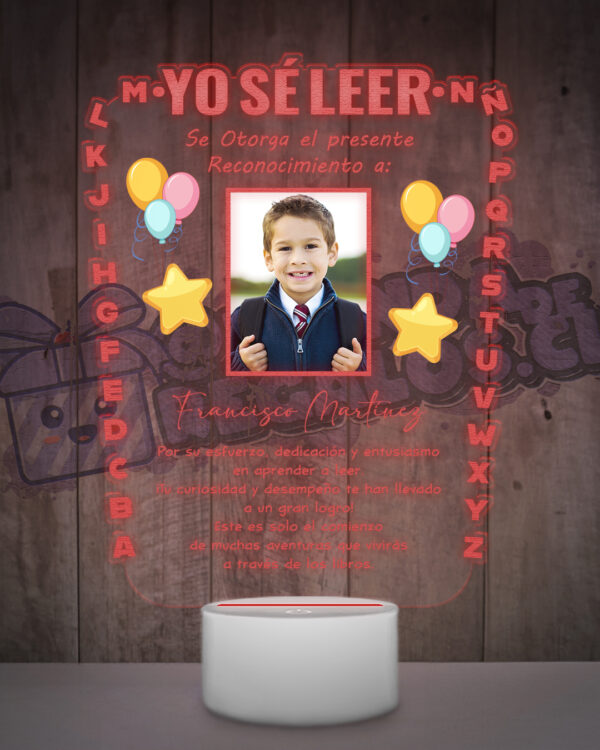 cuadro de graduacion ya se leer de reconocimiento al aprender a leer personalizable