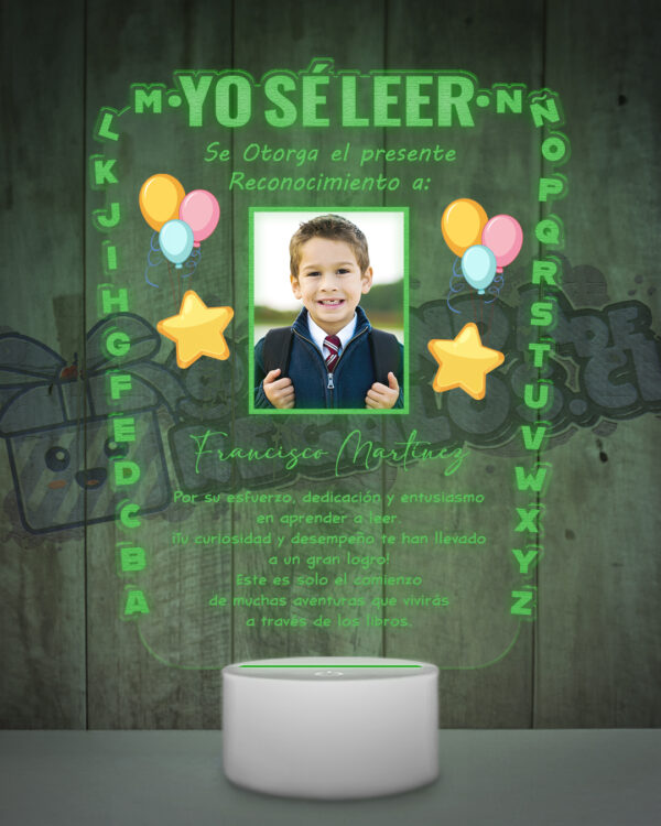 cuadro de graduacion ya se leer de reconocimiento al aprender a leer personalizable