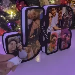 Lampara de letras Led con Iniciales de pareja