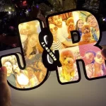 Lampara de letras Led con Iniciales de pareja