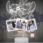 Lampara led 3D Stitch con 3 fotos