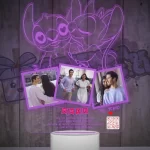 Lampara led 3D Stitch con 3 fotos