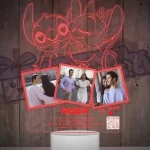 Lampara led 3D Stitch con 3 fotos