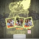 Lampara led 3d Vegeta y Bulma de Dragon Ball con 3 fotos