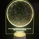 Lampara led 3d con Mapa estelar personalizado con la fecha y lugar solicitada