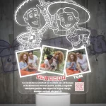 Lampara led 3d Woody y Jessy de Toy Story con 3 fotos