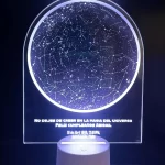 Lampara led 3d con Mapa estelar personalizado con la fecha y lugar solicitada
