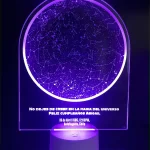 Lampara led 3d con Mapa estelar personalizado con la fecha y lugar solicitada