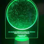 Lampara led 3d con Mapa estelar personalizado con la fecha y lugar solicitada