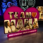 Lampara Led con texto de Mama te Amo, personalizable con 8 fotos y 1 frase