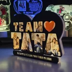 Lampara Led con texto de Tapa te Amo, personalizable con 8 fotos y 1 frase